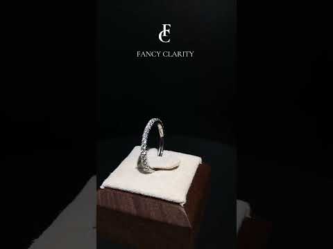 French Pavé Round Moissanite Eternity Wedding Band-2.0 mm