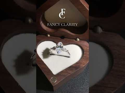 Cometa Marquise Cut Three Stone Moissanite Engagement Ring