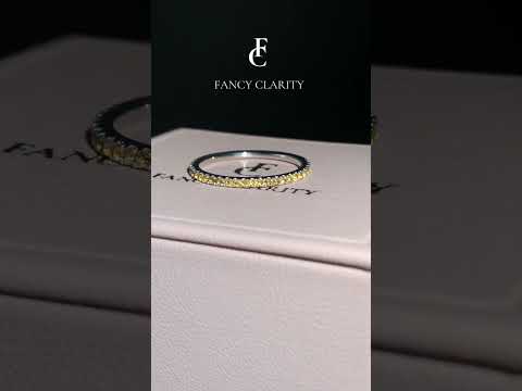 Petite Citrine Pavé Three-Quarter Coverage Wedding Band – 1.4 mm