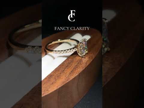 Cathedral Radiant Cut Moissanite Engagement Ring with Hidden Halo