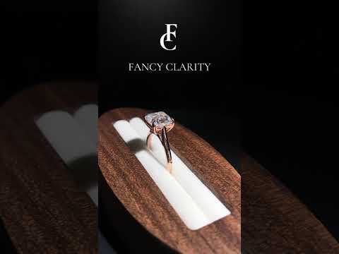 Petite 4-Prong Asscher Cut Solitaire Moissanite Engagement Ring