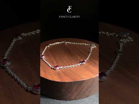 0.5 CT Bezel Ruby Station Bracelet