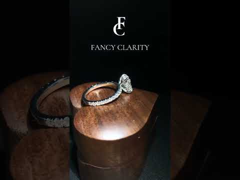 Oval Cut Three-Quarter U Pavé Band Moissanite Engagement Ring with Hidden Halo