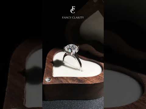 Cushion Cut Hidden Halo Moissanite Engagement Ring