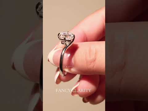 Luminara Emerald Cut Solitaire Moissanite Engagement Ring