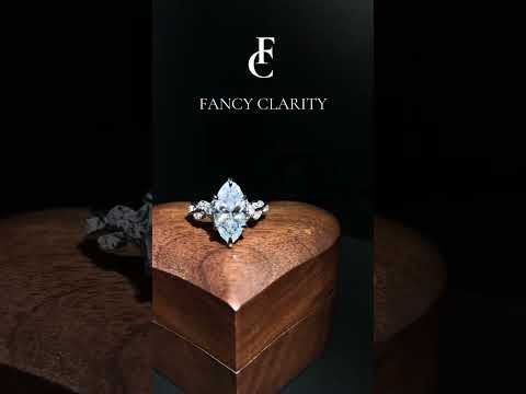 Whispering Vines Marquise Cut Moissanite Engagement Ring