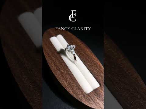 Classic Three Stone Pear Cut Moissanite Engagement Ring