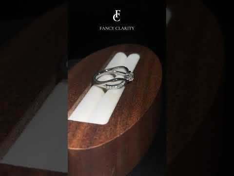 Infinity Twist Three Stone Moissanite Promise Ring