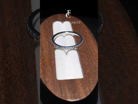 Petite Shared Prong Moissanite Eternity Wedding Band – 1.8 mm