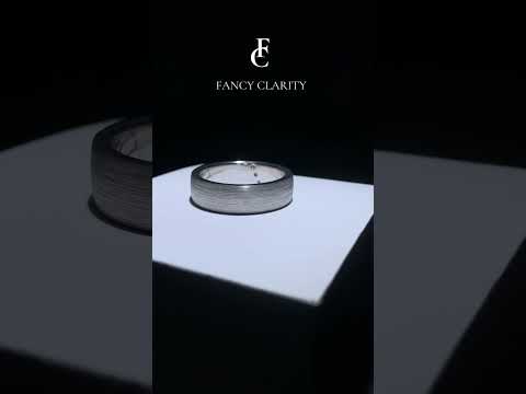 6.5 mm Diagonal Moissanite Men’s Matte Wedding Band