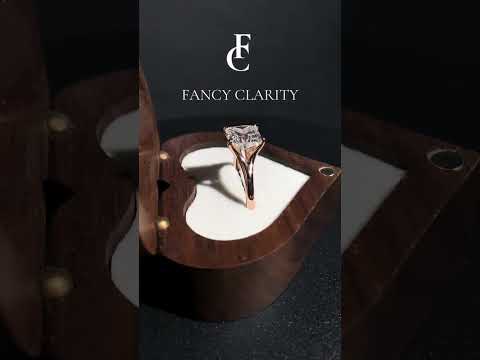 Graceful Arc Princess Cut Moissanite Engagement Ring