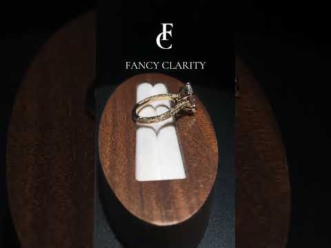 Vintage Engraved Marquise Cut Moissanite Engagement Ring