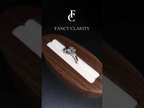 Cometa Asscher Cut Three Stone Moissanite Engagement Ring
