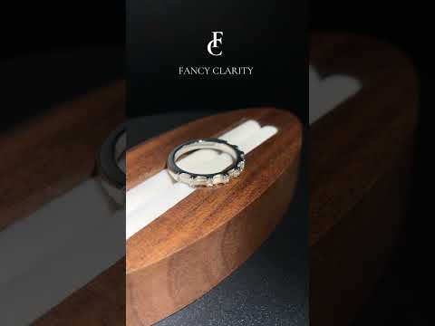 Baguette Moissanite Half Eternity Wedding Band-2.2 mm