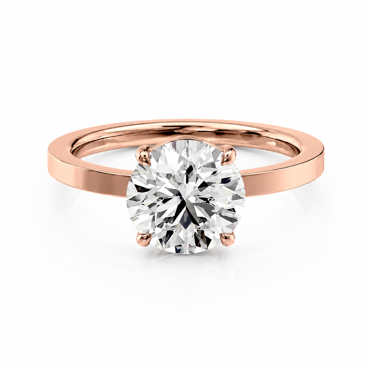 Round Lab-Grown Diamond Solitaire Engagement Ring