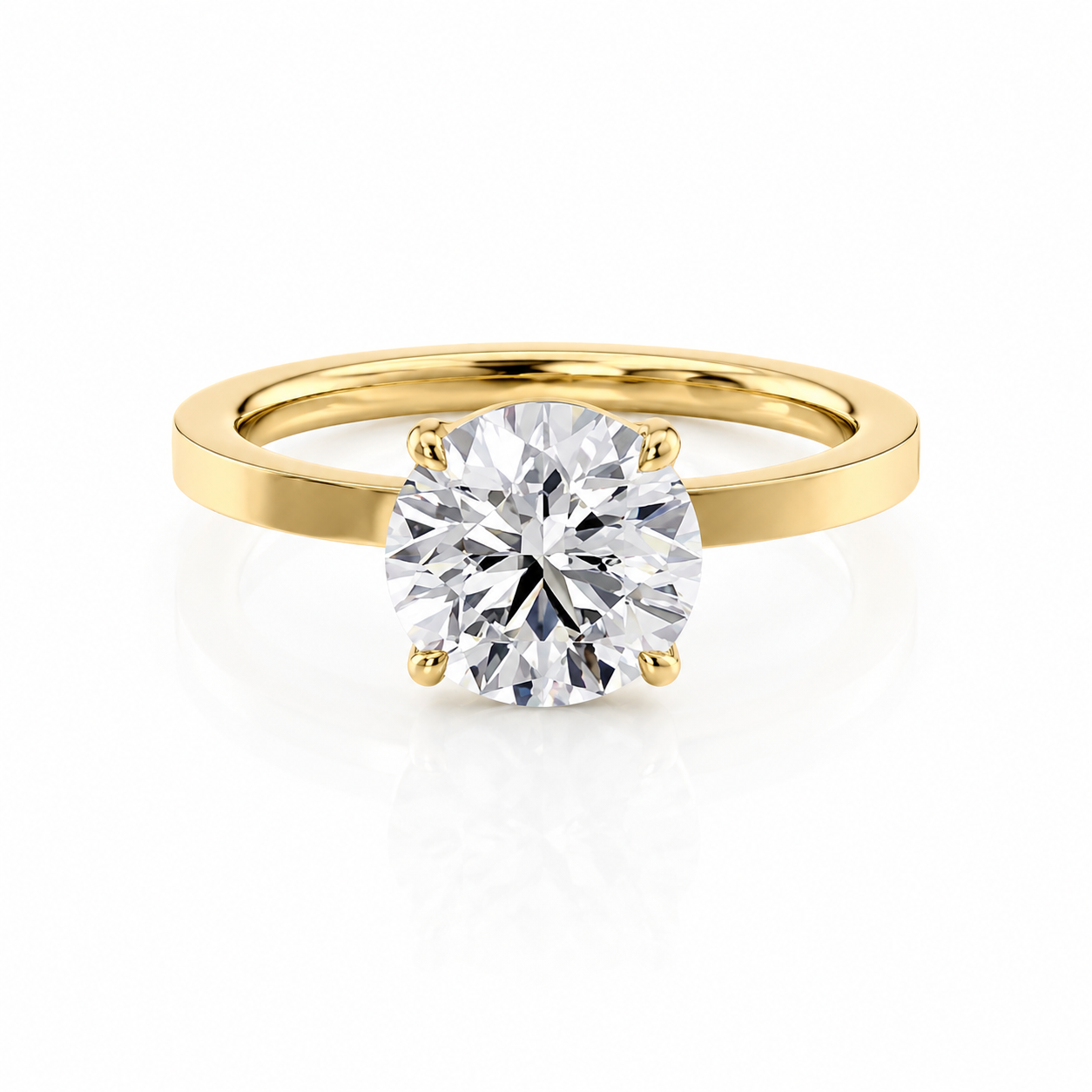 Round Lab-Grown Diamond Solitaire Engagement Ring