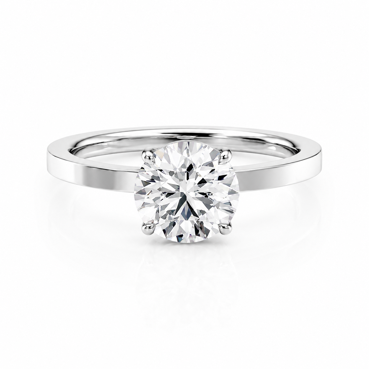 Round Lab-Grown Diamond Solitaire Engagement Ring
