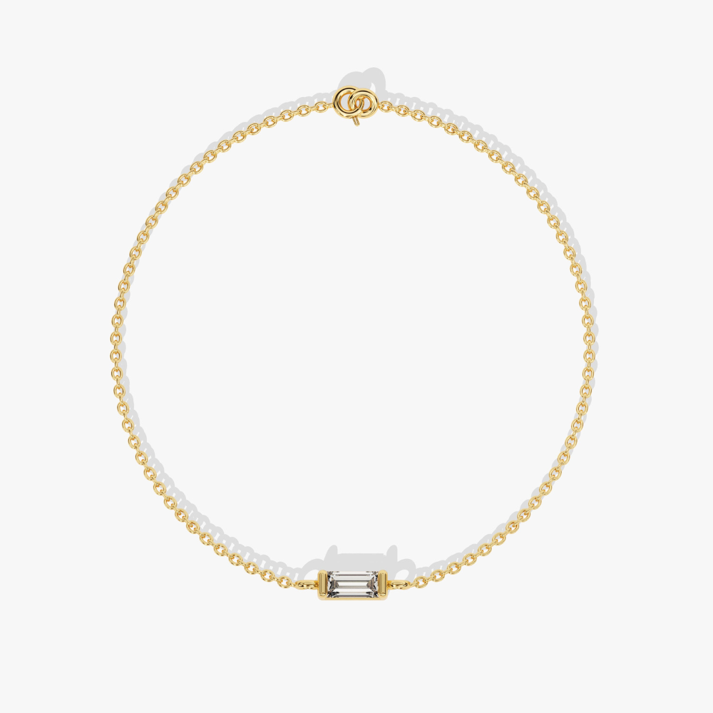 Solo Baguette Moissanite Bracelet
