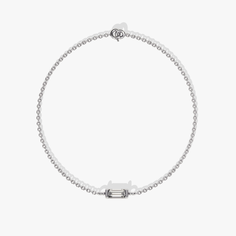 Solo Baguette Moissanite Bracelet