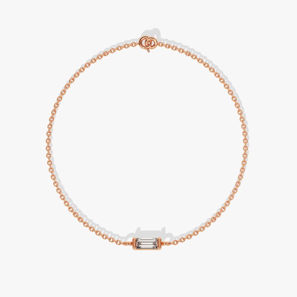 Solo Baguette Moissanite Bracelet