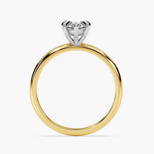 Custom Ring - 14K 2.5CT Pear Cut Solitaire Moissanite Engagement Ring